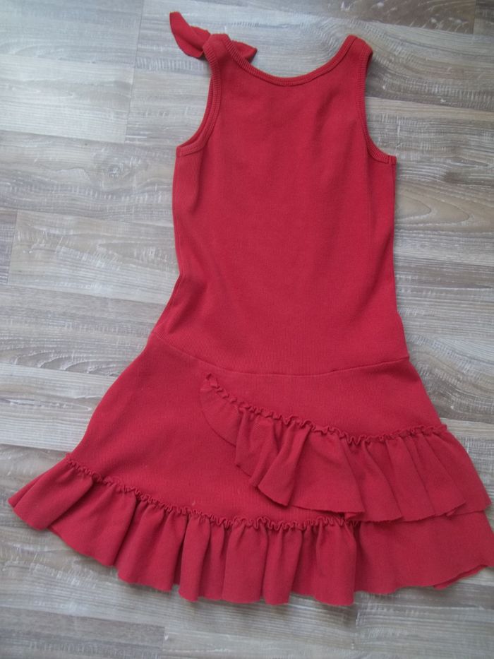 Robe jersey côtelé rouge Miniman 8 ans - photo numéro 5