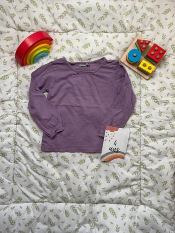 teeshirt manches longues lilas 4 ans tape à l'oeil