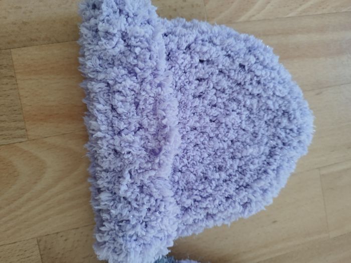 Bonnets fille + écharpe fait main 18-24 mois - photo numéro 2