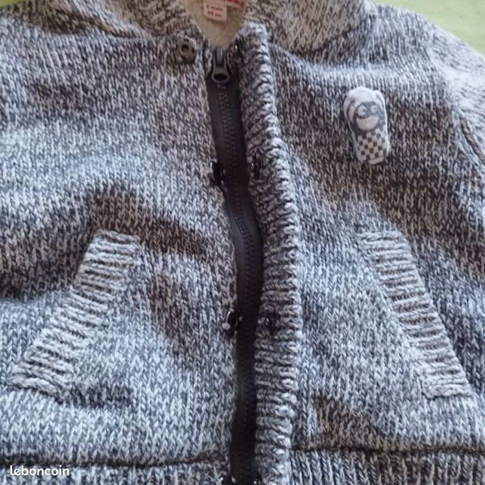 Veste polaire à capuche bébé 3mois - photo numéro 6