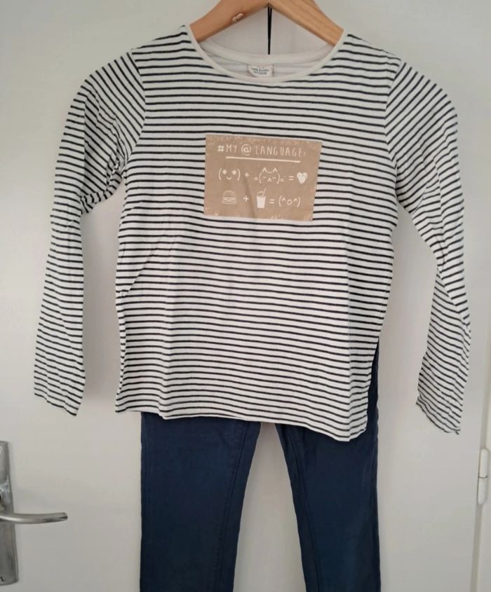 Ensemble 10 ans Tee-shirt manche longue + pantalon - photo numéro 2