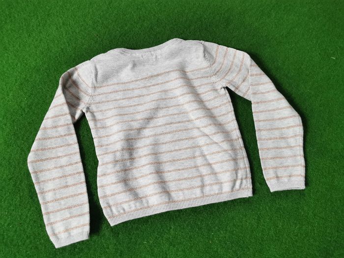 Gilet gris à rayures fille 5 ans Kiabi - photo numéro 2