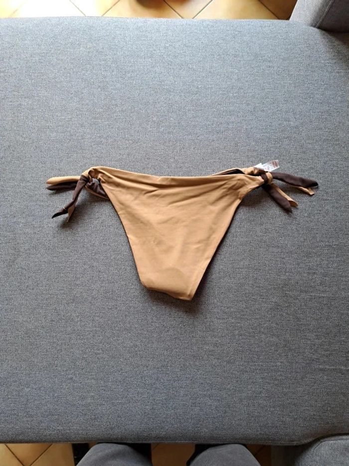 Maillot de bain / bikini réversible marron / beige en S - photo numéro 7