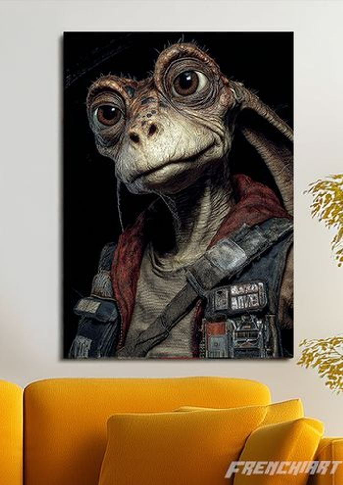 Poster métallique 30cm x 42cm JarJar Starwars  Porte + aimant mural fourni. - photo numéro 2