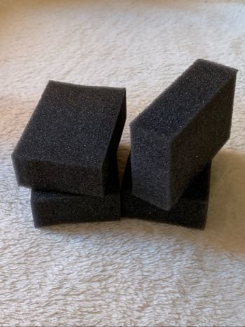 Lot 4 mousses noires rectangulaires pour peinture