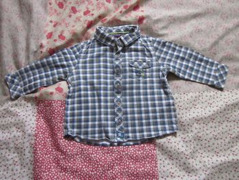 Chemise manches longues à carreaux 9 mois