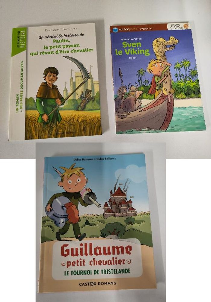 lot 3 livres - Romans / doc / histoire / 6-8 ans