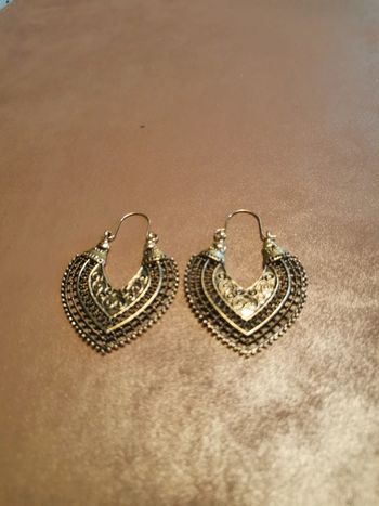 Boucles d'oreilles style Vintage doré