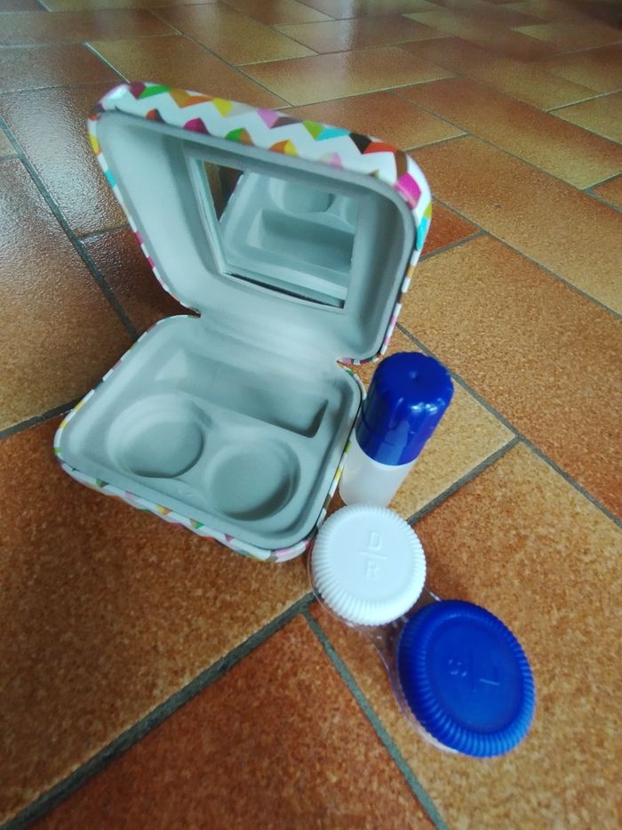 💠 Petit étui à lentilles, compact 💠 déplacements voyages 💠