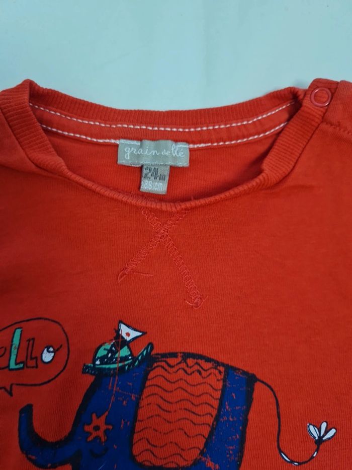 T-shirt ML 24 mois Grain de blé - photo numéro 2