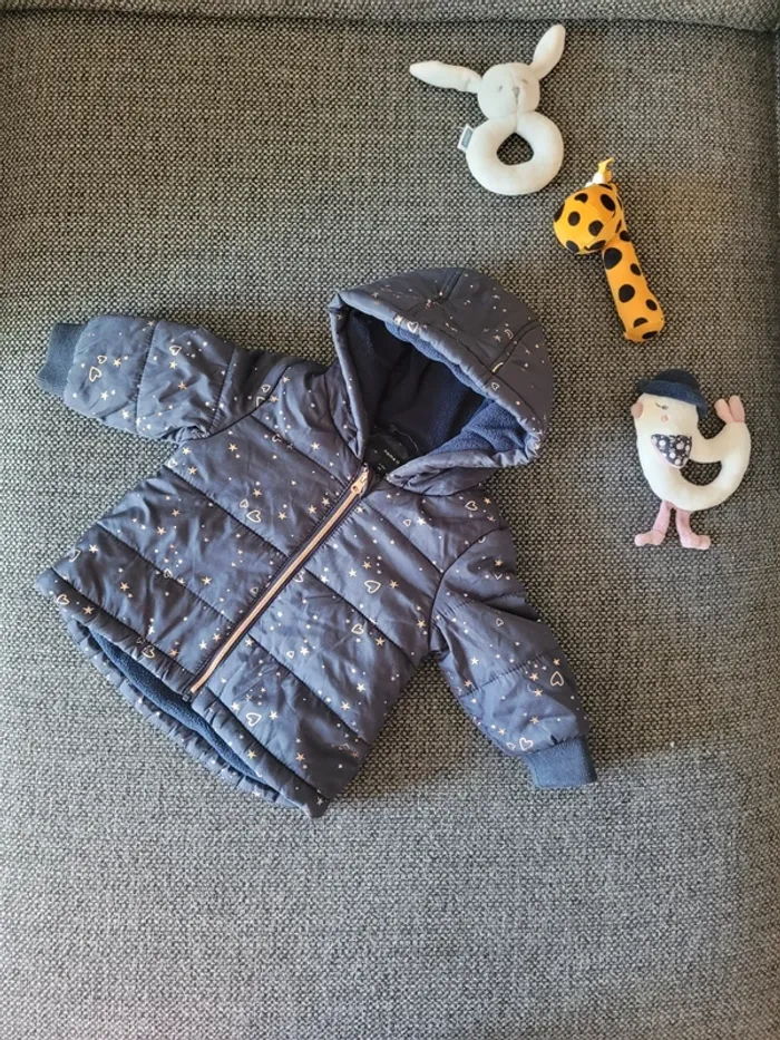 Manteau imperméable fourré fille 3 mois - photo numéro 2