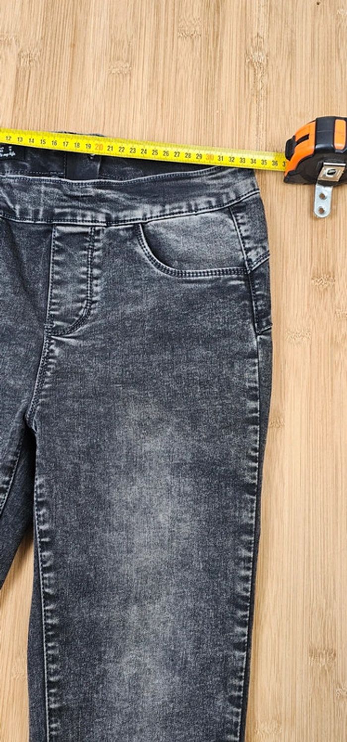 Jeans noir stretch Toxik 3 effet décoloré T:38 - photo numéro 5