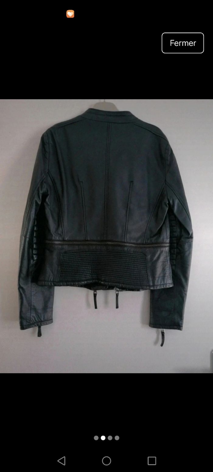 Veste cuir zara - photo numéro 3