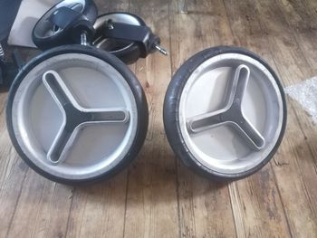 Lot de 2 roues arrière poussette double red castle evolutwins 