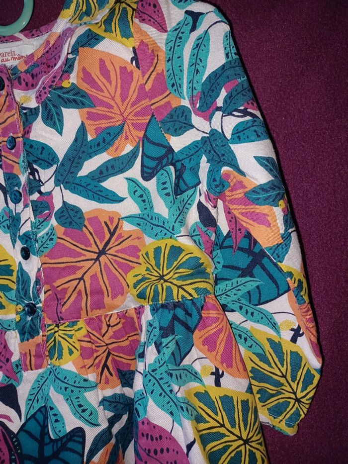 Robe doublée à fleurs DPAM 4 ans - photo numéro 3