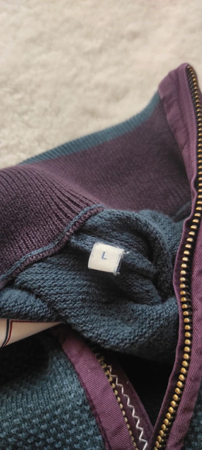 Pull col montant avec zip au cou Carnet de Vol L bleu Marine - photo numéro 7