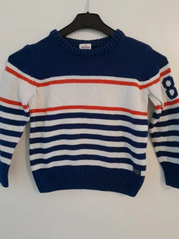 Pull à rayures, Marque Tape à l'oeil, Taille4ans - 104cm  manches longues
