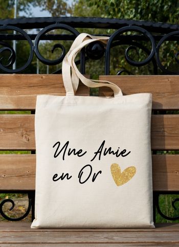 sac femme amie en or - cadeau amitié
