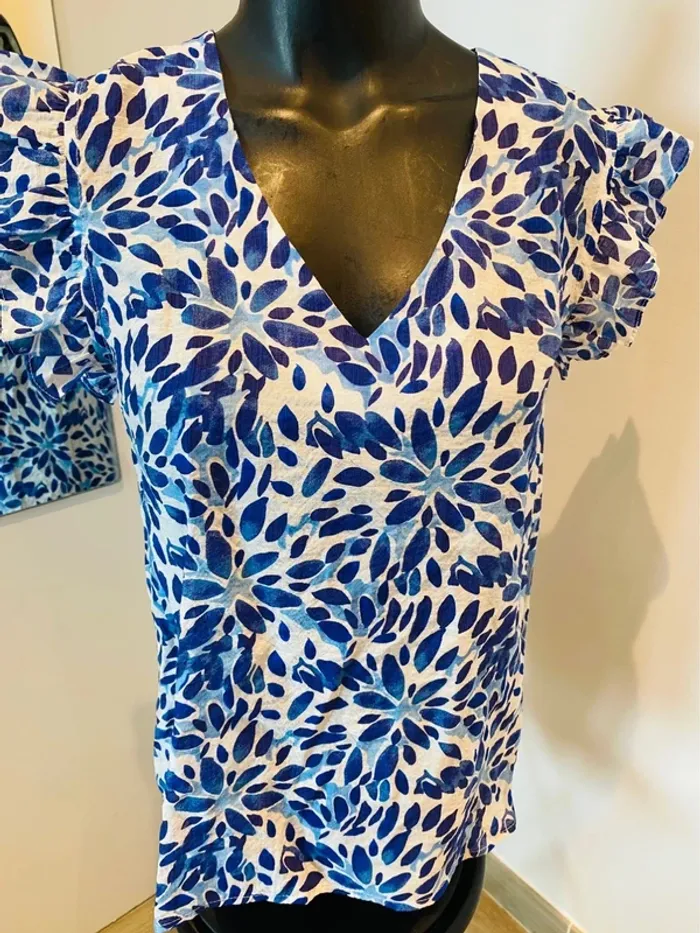 Blouse femme bleu T38/40 neuf - photo numéro 3