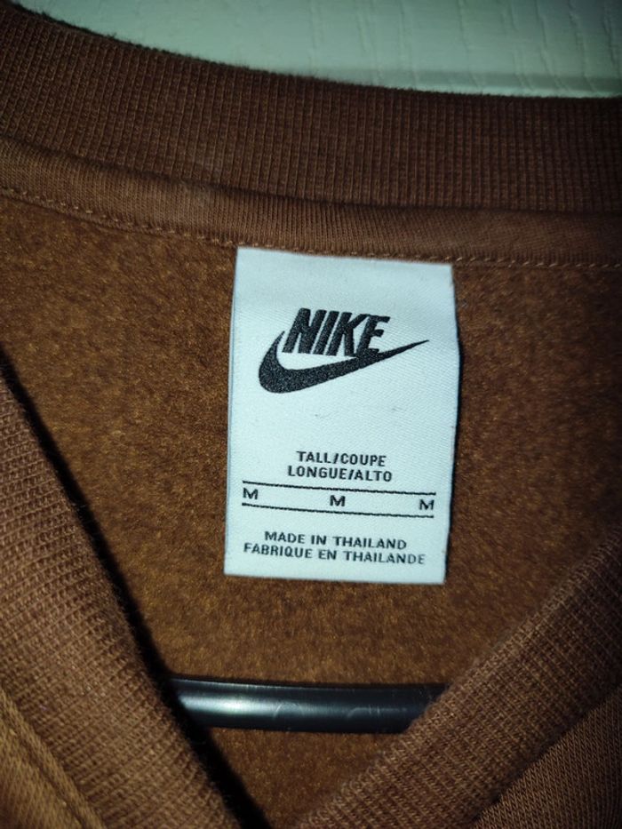 Sweat Nike marron chocolat taille M long - photo numéro 2