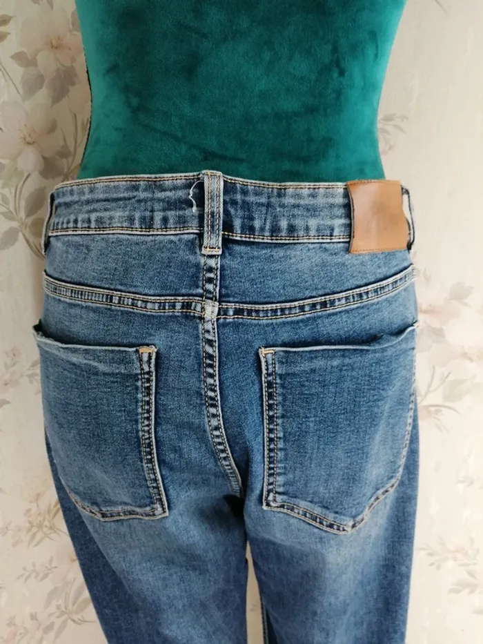 Jeans skinny bleu taille haute fermeture boutons / don't call me jennyfer / (44) - photo numéro 7
