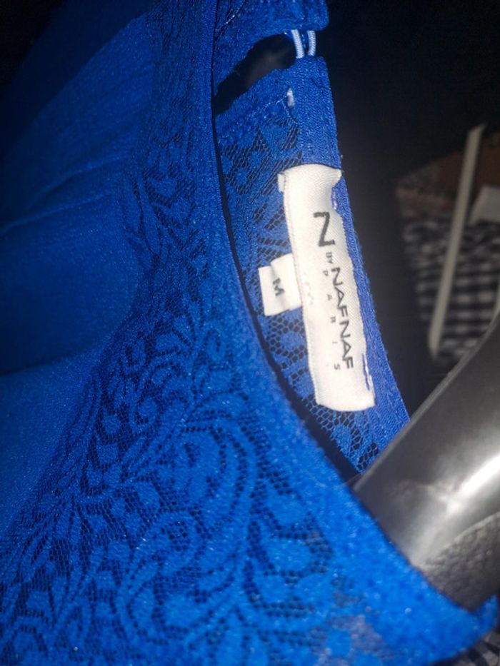 Tshirt à dentelle bleu - photo numéro 3