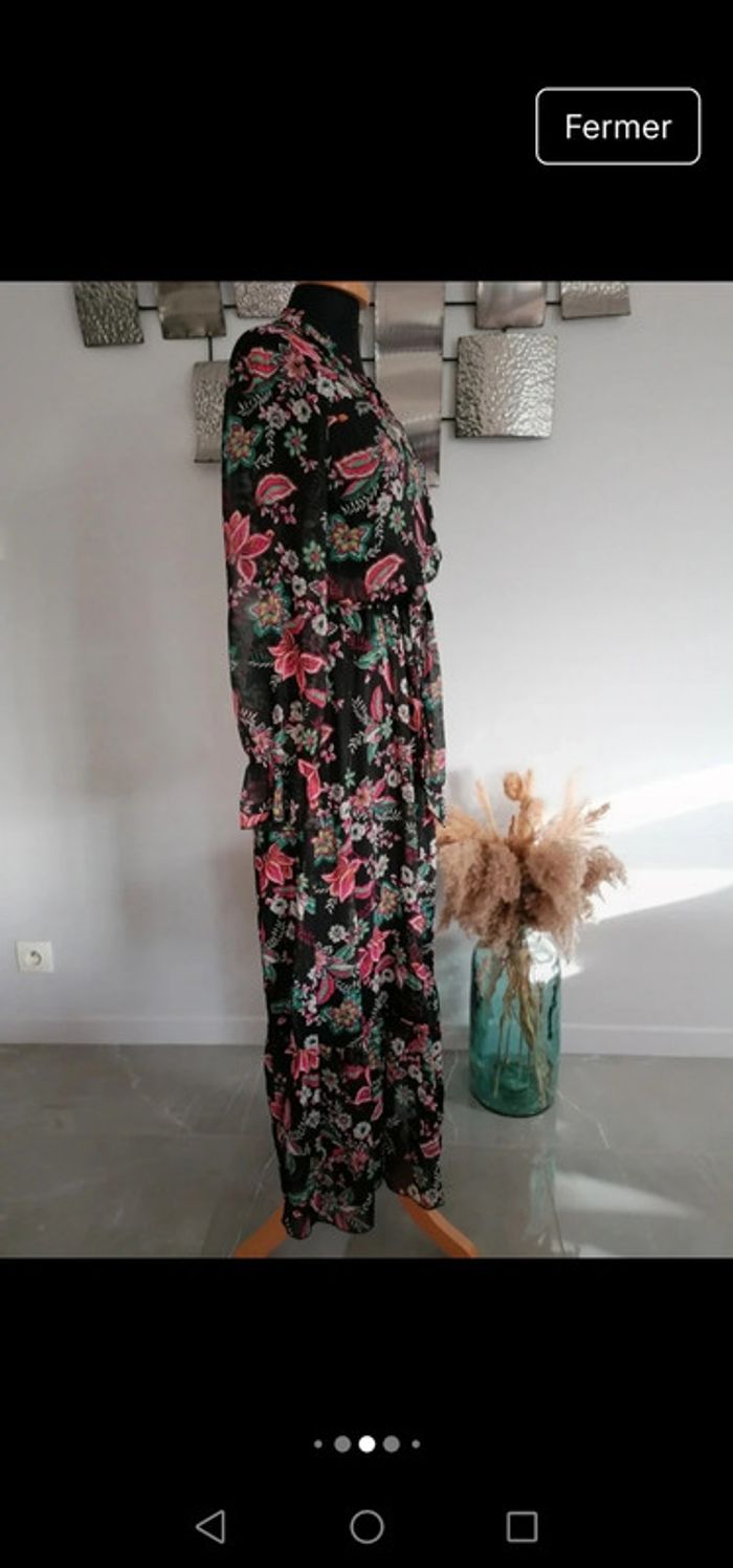 Robe longue motif fleurs Bréal taille 38 - photo numéro 6