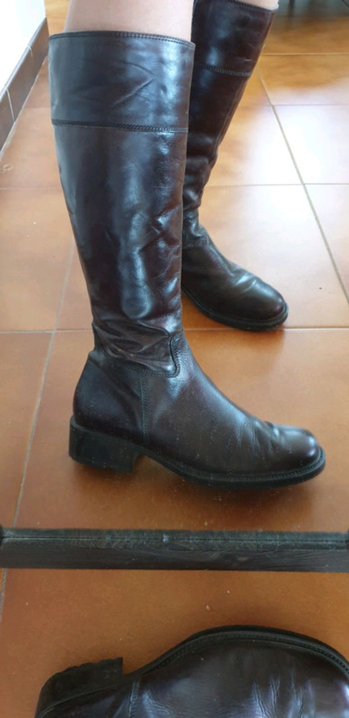Botte en cuir marron - photo numéro 3