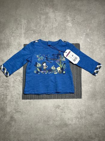 Tee shirt bleu taille 6 mois 