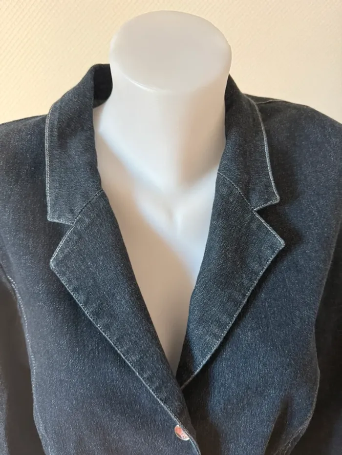 Veste en jean vintage en très bon état rosarosam taille 40 - photo numéro 6