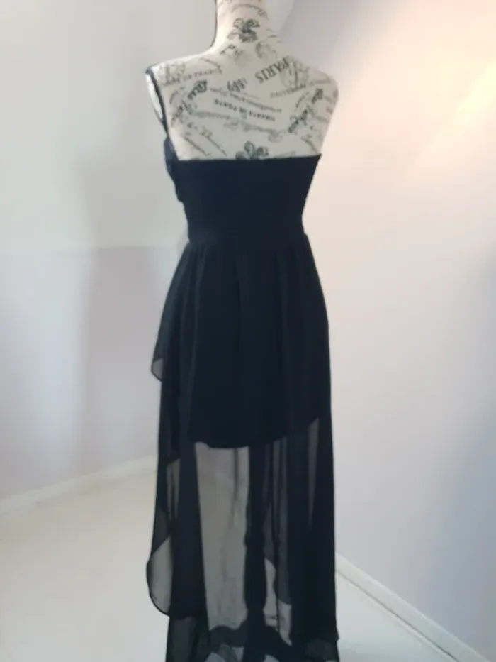 🖤 Robe bustier noire asymétrique – Eva & Lola – Taille S – Très bon état - photo numéro 6