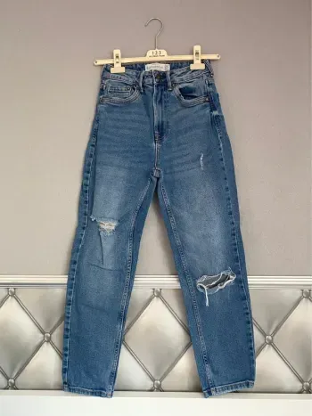 Jean taille haute bleu Stradivarius XS
