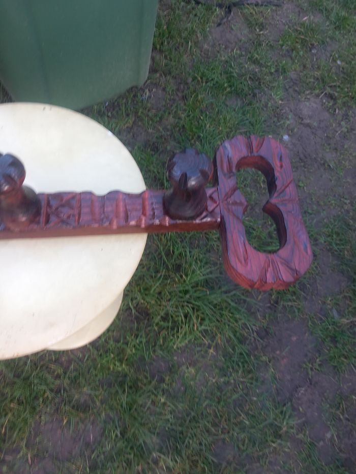 Patère en forme de clé En bois - photo numéro 2