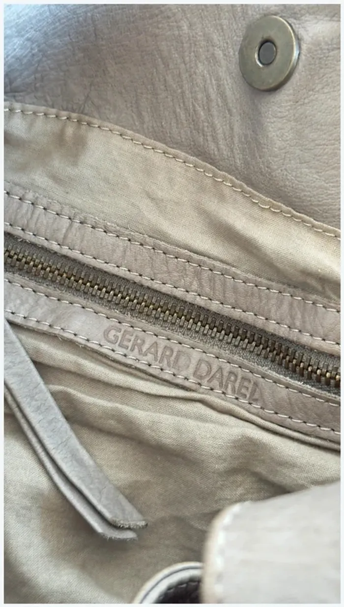 Sac Gérard Darel 24h gris Très bon état - photo numéro 9