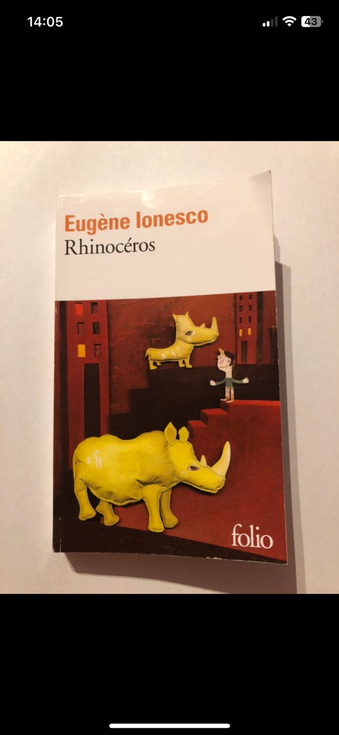 Livre Rhinocéros Eugène Ionesco
