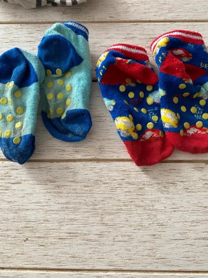 Lot chaussettes + socquettes antidérapantes 21/23 - photo numéro 4