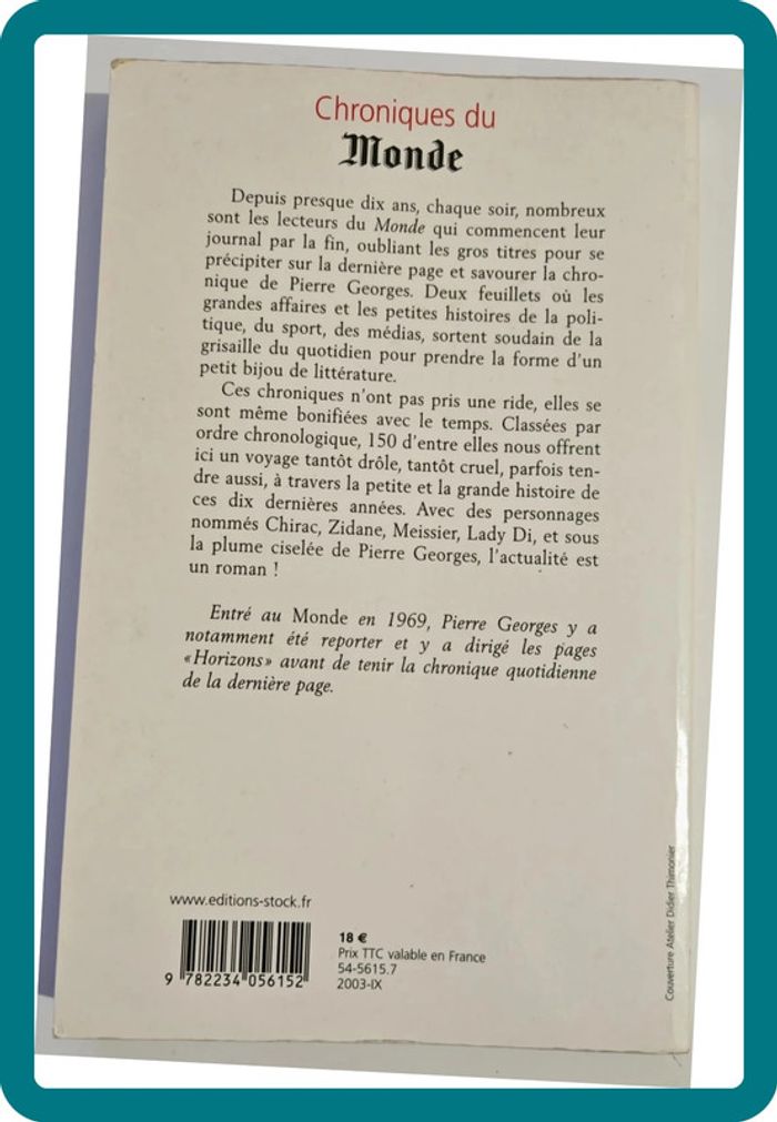 Chroniques du Monde de Pierre Georges - photo numéro 2