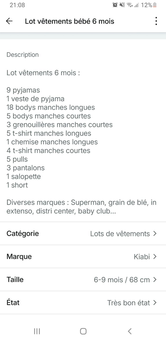 Lot vêtements bébé 6 mois - photo numéro 6
