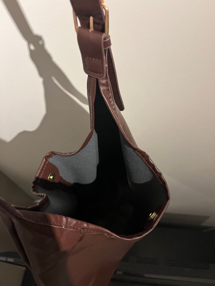 sac à main marron vintage - photo numéro 4