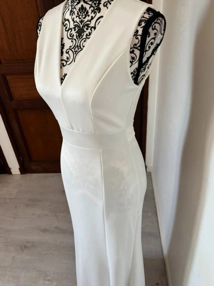 Robe de soirée longue blanche taille 36 - photo numéro 6