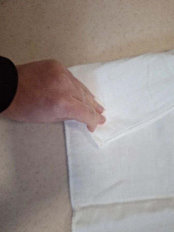 Grand lange carrée tissus blanc - photo numéro 2