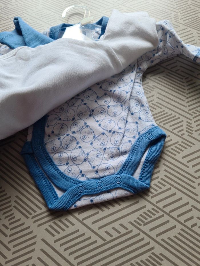 Lot de 3 body naissance tex - photo numéro 3