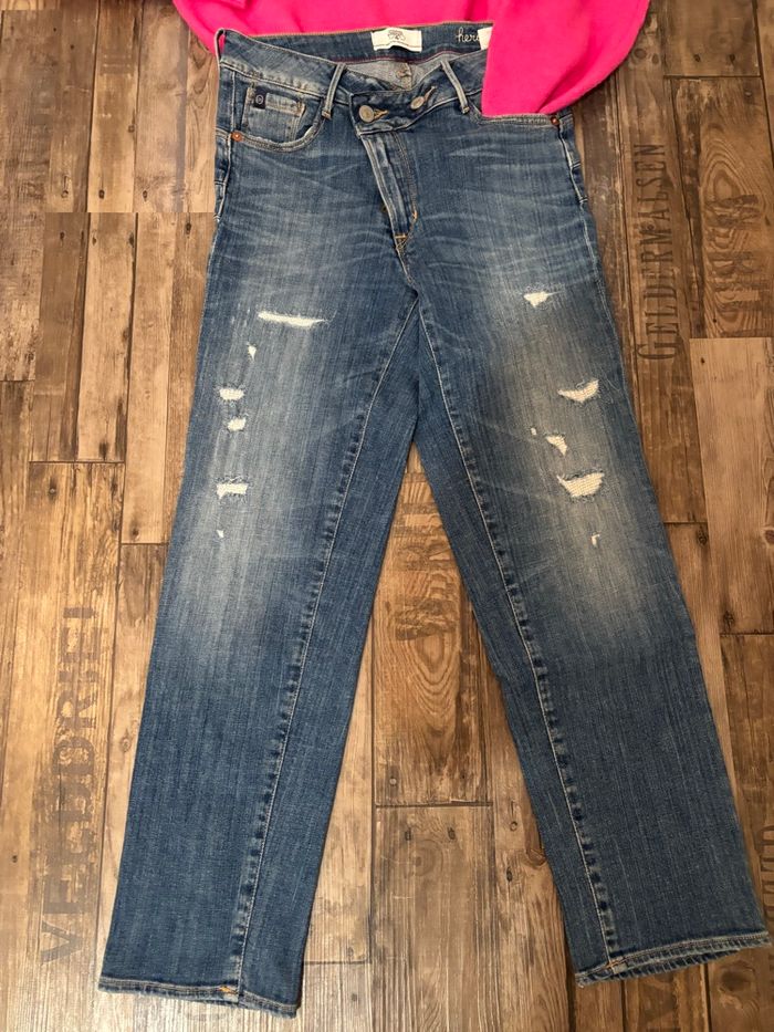 Jeans croisé 7/8ème Le Temps des Cerises taille 36 - photo numéro 2