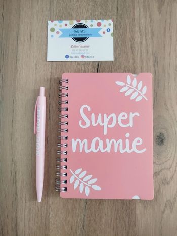 Ensemble carnet et stylo super mamie