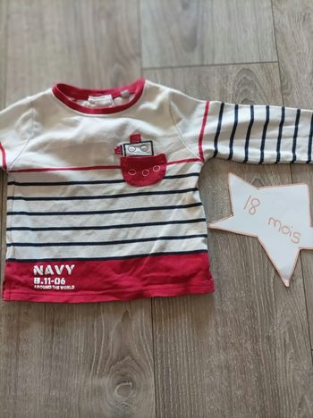 Haut ml 18 mois rayé