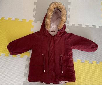 Blouson manteau bordeaux Vertbaudet 12M
