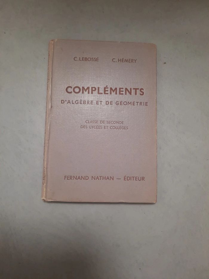 2 livre complèment d'algèbre et géométrie et poésie - photo numéro 2