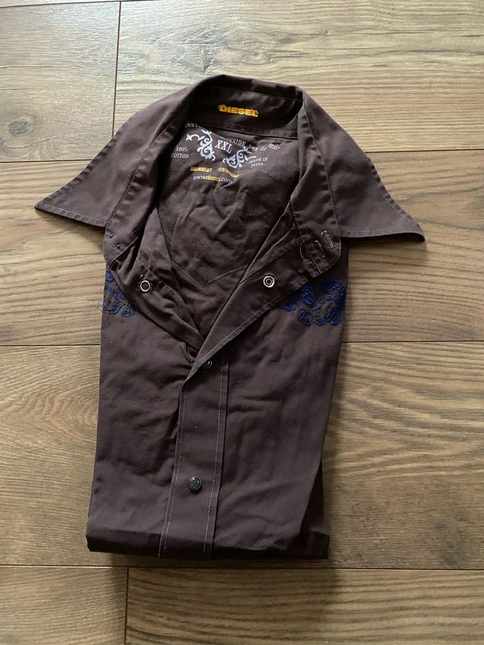 Chemise homme marron