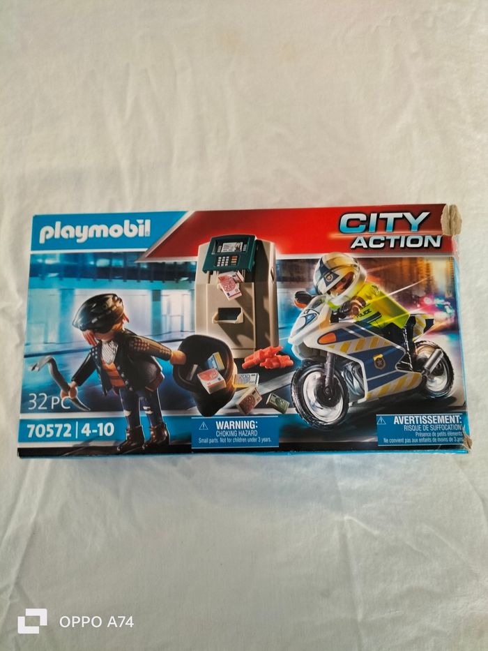 Playmobil 🖤 Policier à moto et voleur
