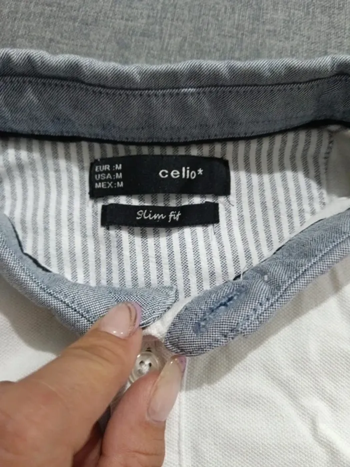 C51 polo blanc Celio M - photo numéro 3